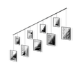 Exhibit Wall Picture Frames, Set of 9